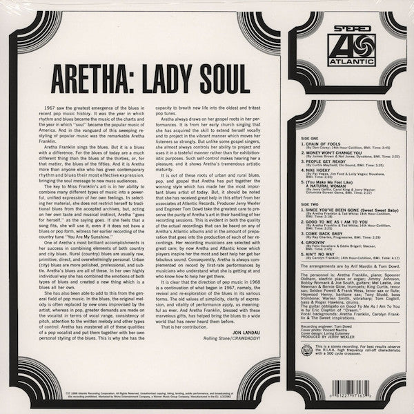 Aretha Franklin - Lady Soul (LP) - Velvet Music