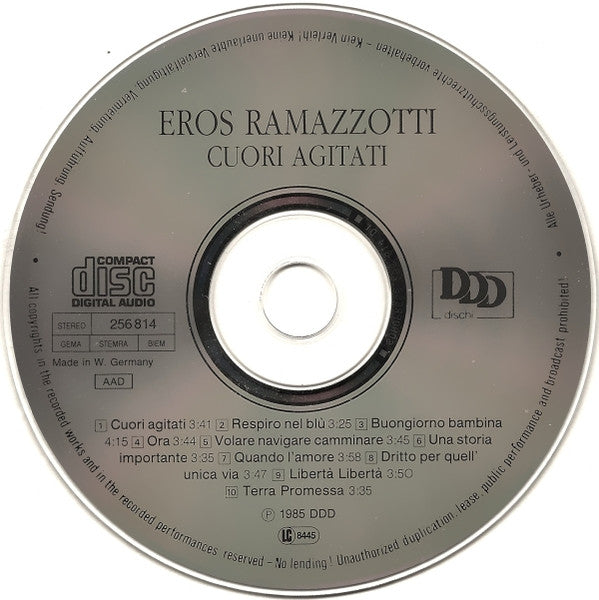Eros Ramazzotti - Cuori Agitati (CD d'occasion)