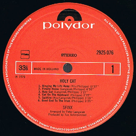 Sfinx (5) - Holy Cat (LP) - Velvet Music