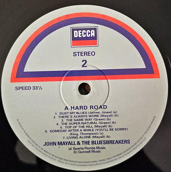 John Mayall & The Bluesbreakers - A Hard Road (LP)