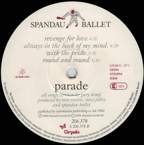 Spandau Ballet - Parade (tweedehands LP) - Velvet Music