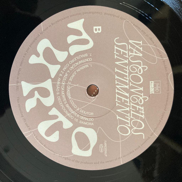 Vasconcelos Sentimento - Furto (LP) - Velvet Music