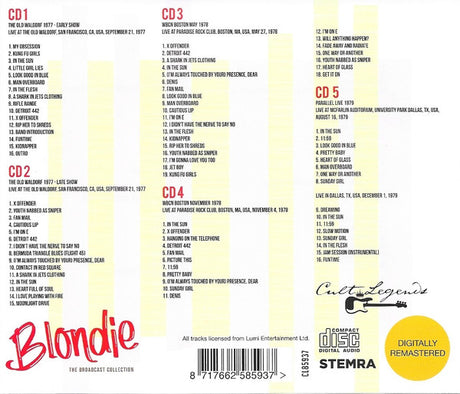 Blondie - The Broadcast Collection (CD) - Velvet Music