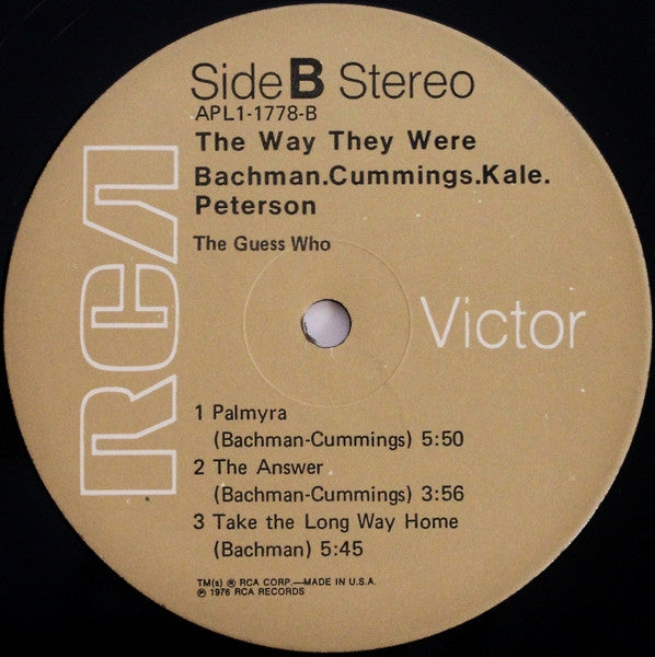 Guess Who, The - The Way They Were (tweedehands LP) - Velvet Music