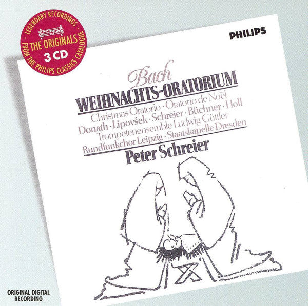 Johann Sebastian Bach - Helen Donath •  Marjana Lipovšek •  Eberhard Büchner •  Robert Holl •  Trompetenensemble Ludwig Güttler •  Rundfunkchor Leipzig •  Staatskapelle Dresden •  Peter Schre - Weihnachtsoratorium BWV 248 (CD)
