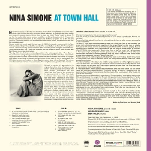 Nina Simone - At town hall (LP) - Velvet Music