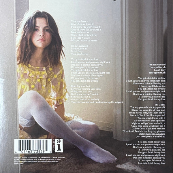 Selena Gomez Featuring Gucci Mane - Fetish (12-inch maxi-single) - Velvet Music