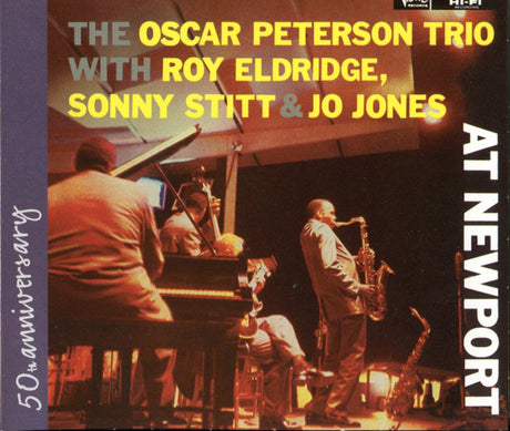 Oscar Peterson Trio, The With Roy Eldridge, Sonny Stitt & Jo Jones - The Oscar Peterson Trio At Newport (tweedehands CD) - Velvet Music
