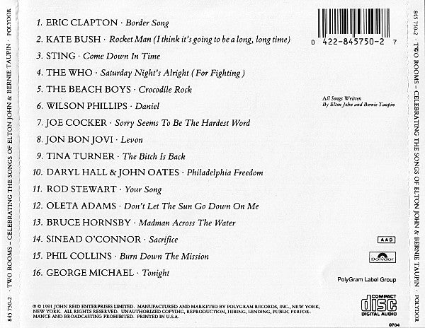 Various - Two Rooms - Celebrating The Songs Of Elton John & Bernie Taupin (tweedehands CD) - Velvet Music