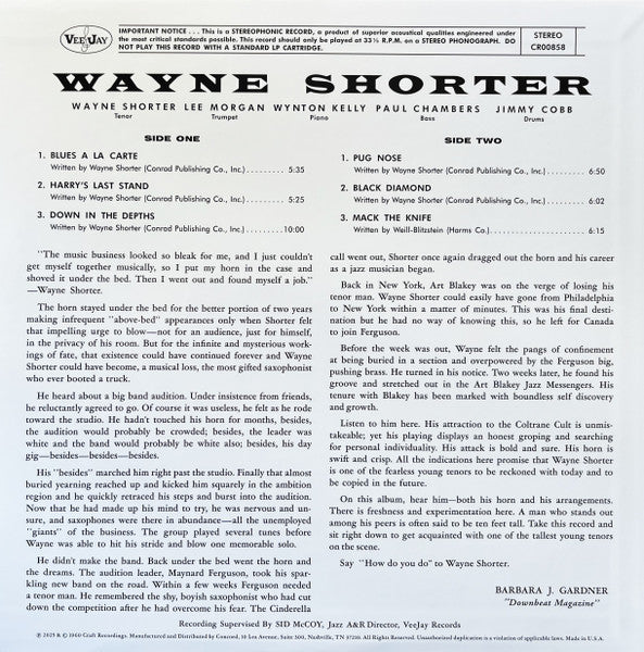 Wayne Shorter - Introducing Wayne Shorter (LP) - Velvet Music