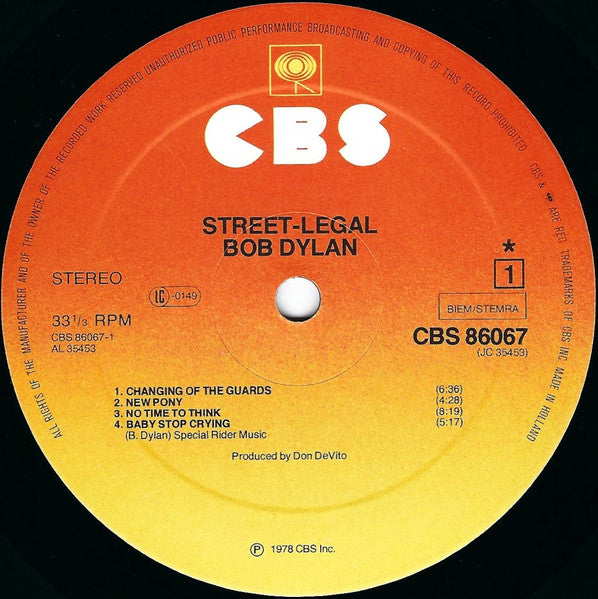 Bob Dylan - Street-Legal (tweedehands LP)