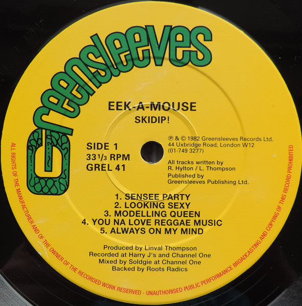 Eek-A-Mouse - Skidip! (LP) - Velvet Music