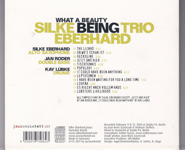Silke Eberhard Trio - What A Beauty Being (tweedehands CD) - Velvet Music