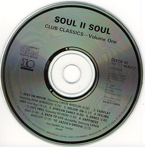 Soul II Soul - Club Classics Vol. One (tweedehands CD) - Velvet Music