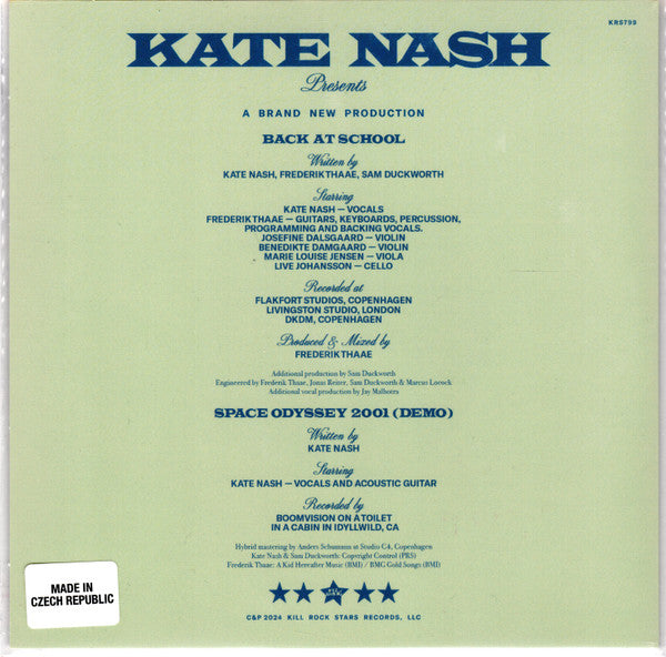 Kate Nash - Back At School / Space Odyssey 2001 (Demo) (7-inch single)