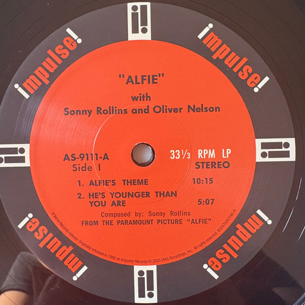 Sonny Rollins With Orchestra Conducted By Oliver Nelson - Original Music From The Score "Alfie" (LP) - Velvet Music