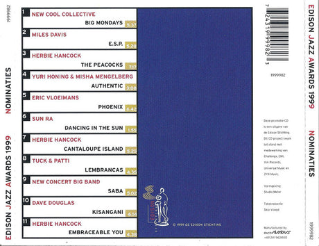 Various - Edison Jazz Awards 1999 Nominations (second hand CD)