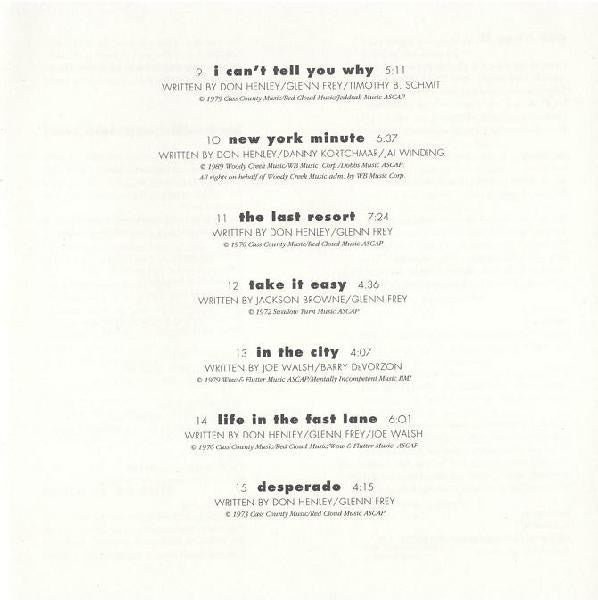 Eagles - Hell Freezes Over (tweedehands CD) - Velvet Music