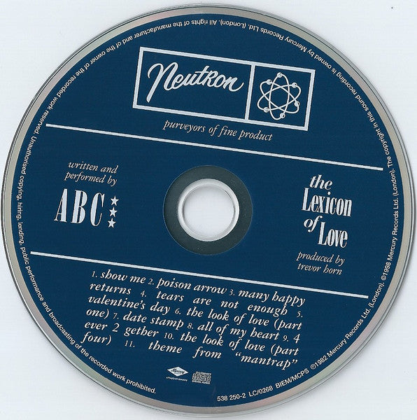 ABC - The Lexicon Of Love (second hand CD)
